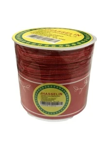 1 Roll 90m Chinese Thread 0.8mm Various Colors For Bracelets And Crafts - Red - View 1
