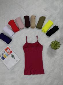 TANK T-SHIRT Shapewear - 酒紅色 - 查看 3