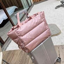 túi tập thể dục Túi thể thao nghỉ ngơi cho nữ túi khô tách ướt túi bơi không thấm nước Túi xách tay yoga vận đơn đeo vai túi vải thô du lịch - Hồng - Xem 2