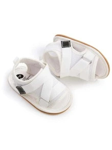 Sandalias antideslizantes con detalle de malla para bebé para primavera y verano - Blanco - Ver 1