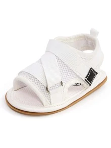 Sandalias antideslizantes con detalle de malla para bebé para primavera y verano - Blanco - Ver 7
