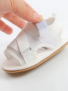 Sandalias antideslizantes con detalle de malla para bebé para primavera y verano - Blanco - Ver 10