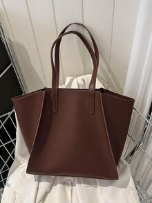 Bolsos grandes para mujeres, bolso grande sobredimensionado, bolso de cubo de gran capacidad y cartera para el trabajo - Café integral - Ver 8