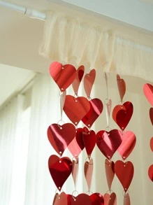 1 set Cortina de puerta en forma de corazón - Rojo - Ver 2