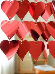 1 set Cortina de puerta en forma de corazón - Rojo - Ver 3