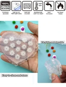 1入組花朵形狀DIY矽膠模具 - 無色 - 查看 6