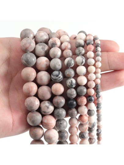 ピンク ゼブラジャスパー 天然石 1本 4mm 6mm 8mm 10mm 12mm | SHEIN JAPAN