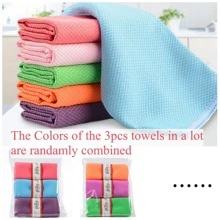 3 Cái/lốc Khăn Lau Microfiber Hộ Gia Đình Nhà Bếp Có Thể Thấm Hút Vải Lau Rửa Xe Bát Đĩa Khăn Cửa Sổ Sạch Sẽ - Màu be - Xem 6