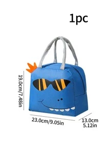 1入組卡通圖案便當袋 - 寶藍色 - 查看 4
