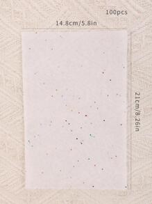 100入組素色禮品包裝紙 - 金色 - 查看 2