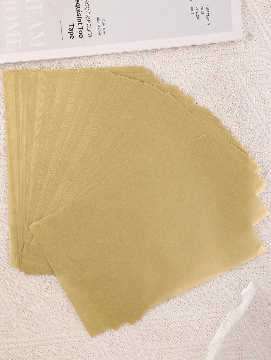 100入組素色禮品包裝紙 - 金色 - 查看 1