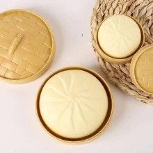 1pc Artificial Steamed Bun Stress Relief Decompression Toy - Beige - View 1