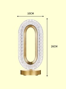 1 đèn bàn ABS, Đèn bàn đèn lồng họa tiết hình bầu dục sáng tạo cho phòng ngủ - Màu vàng - Xem 7