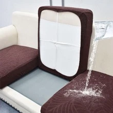 1 Đồng Bằng Dạ Nỉ Co Giãn Sofa Ghế Tối Giản Polyester Chống Thấm Nước Ghế Sofa Đệm Cho Phòng Khách - Cà phê nâu - Xem 1