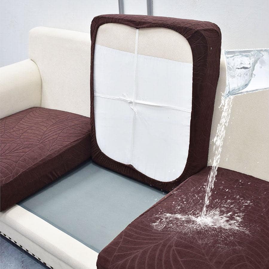 1 Đồng Bằng Dạ Nỉ Co Giãn Sofa Ghế Tối Giản Polyester Chống Thấm Nước Ghế Sofa Đệm Cho Phòng Khách - Cà phê nâu - Xem 1