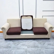 1 Đồng Bằng Dạ Nỉ Co Giãn Sofa Ghế Tối Giản Polyester Chống Thấm Nước Ghế Sofa Đệm Cho Phòng Khách - Cà phê nâu - Xem 6