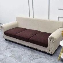 1 Đồng Bằng Dạ Nỉ Co Giãn Sofa Ghế Tối Giản Polyester Chống Thấm Nước Ghế Sofa Đệm Cho Phòng Khách - Cà phê nâu - Xem 4