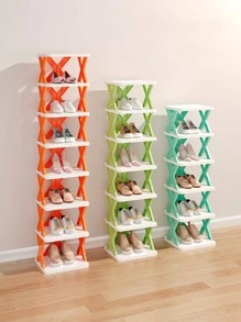 Scaffale portascarpe multifunzione - Blu - Visualizzare 3