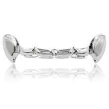 1對金屬牙套飾品銀銅萬聖節嘻哈受歡迎首飾類禮品派對適合男士 - 銀色 - 查看 2