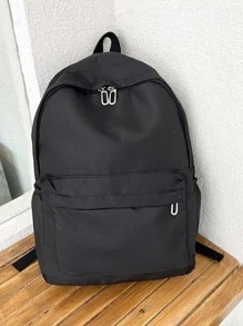 Ba lô chức năng có túi phía trước - màu đen - Xem 1