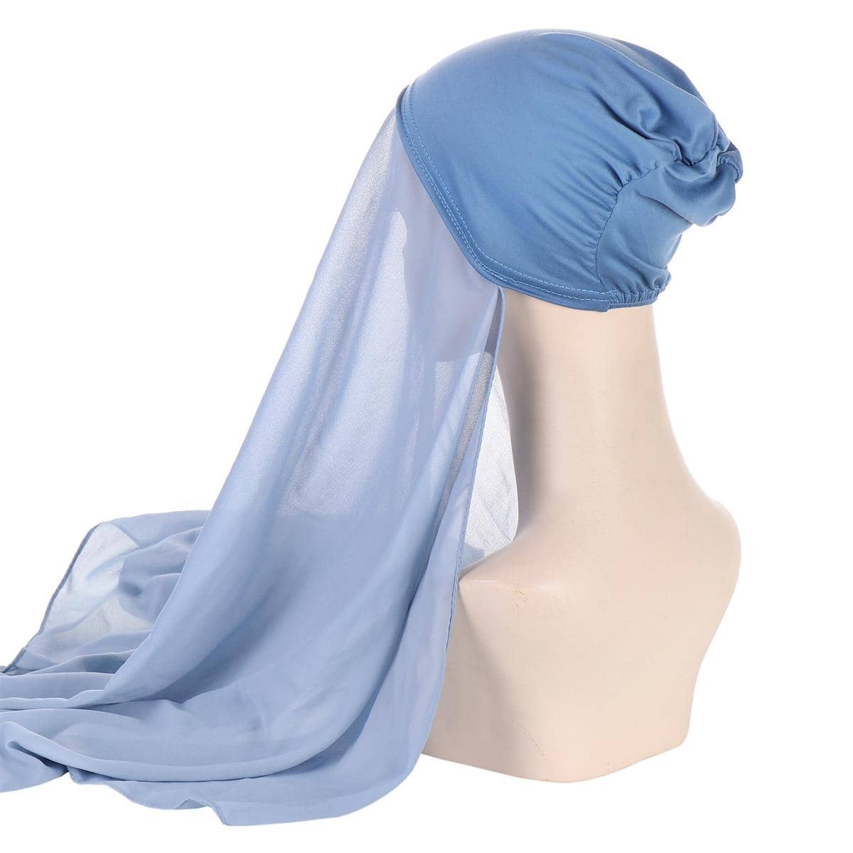 1 chiếc khăn quấn đầu thường ngày cho nữ chắc chắn cho cuộc sống hàng ngày - Màu xanh bụi bặm - Xem 1