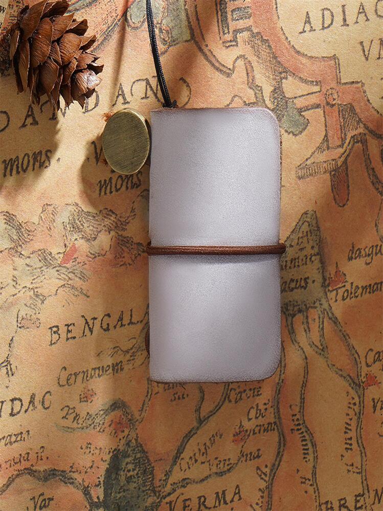 1pc Solid Color Mini Notebook, Simple Multi-purpose Portable Journal Notebook For Travel, Writing, Hand Account - Coffee Brown - View 1