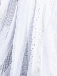 Striped Pattern Scarf - White - View 2