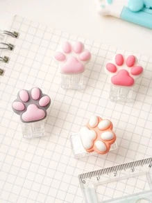 4pcs Cat Paw Decor Binder Clip, Cute Portable Multi-purpose Binder Clip For Student - Multicolor - View 2