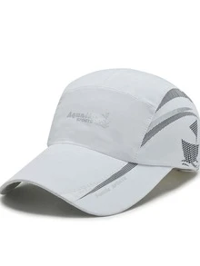 男士字母圖案棒球帽 - 白色 - 查看 2