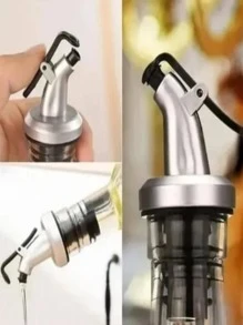 Dispensador Botella Para Aceite Con 2 Especiero Aceitera - transparente - Ver 4