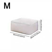 1pc Plain Clothes Storage Bag - Clear - View 8
