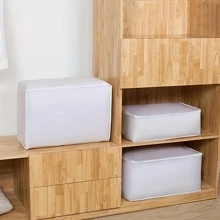 1pc Plain Clothes Storage Bag - Clear - View 3