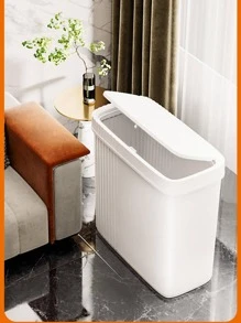 1入組素色垃圾桶 - 白色 - 查看 5