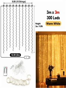 1pc PS String Light With Remote Control Gifts Birthday Graduation - White - View 4