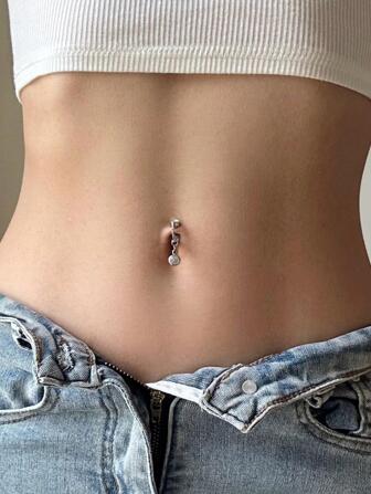 Utnsnyy 銅水鑽裝飾臍釘適合女士和女孩