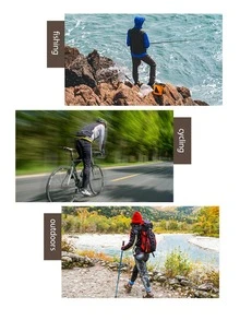 1pair Wrap Around Cycling Glasses - Black - View 3