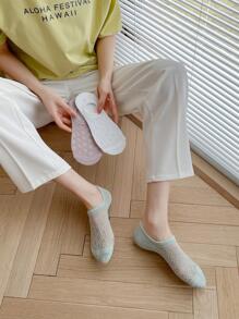 5pairs Solid Invisible Socks - Multicolor - View 3