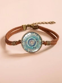 سوار طباعة ماندالا بديكور دائري