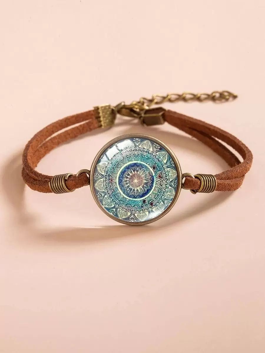 سوار طباعة ماندالا بديكور دائري