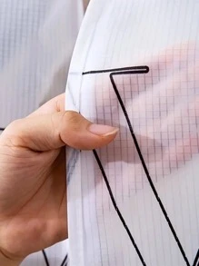 加厚衣服防塵透明懸掛服裝收納套 - 黑與白 - 查看 2