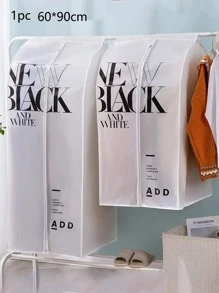 加厚衣服防塵透明懸掛服裝收納套 - 黑與白 - 查看 1