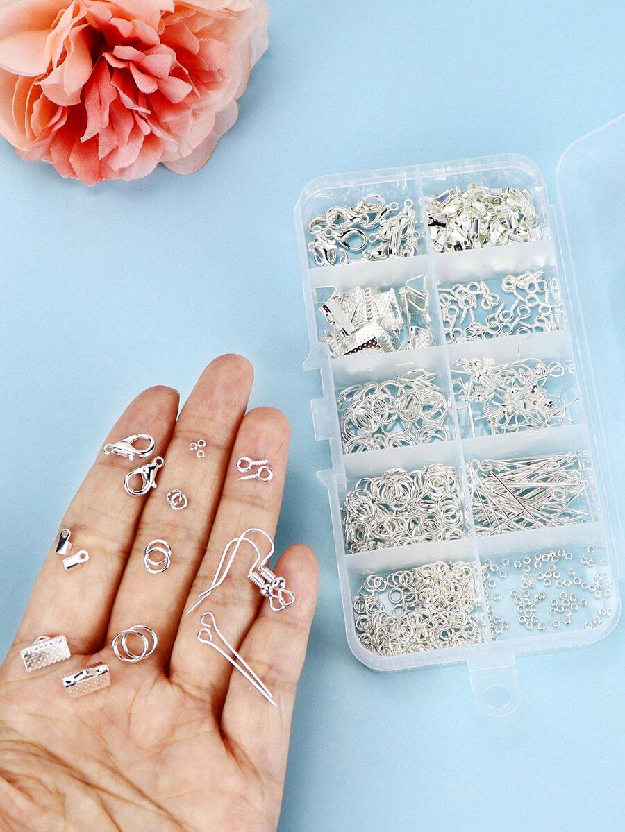 multibey Phụ kiện trang sức DIY 710 chiếc - Bạc - Xem 1