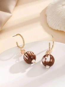 Pendientes largos cuenta - Multicolor - Ver 3