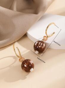 Pendientes largos cuenta - Multicolor - Ver 4