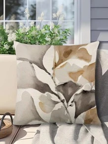 1入組樹葉印花戶外靠墊套不附帶日常織物防水多用途裝飾抱枕套適用於家庭 - 彩色 - 查看 4