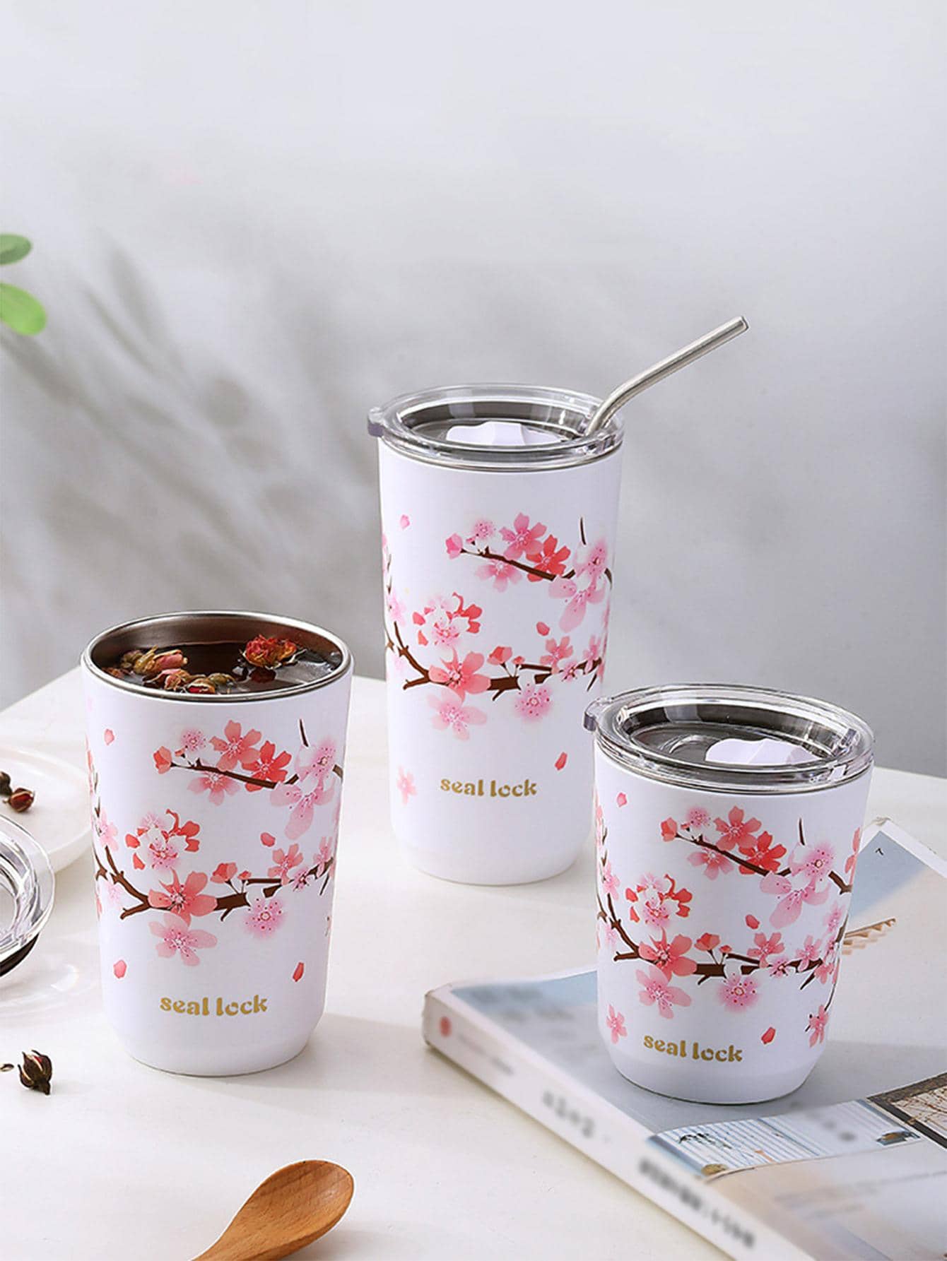 1pc Stainless Steel Milk Tea & Coffee Cup, Antifall Water Cup
