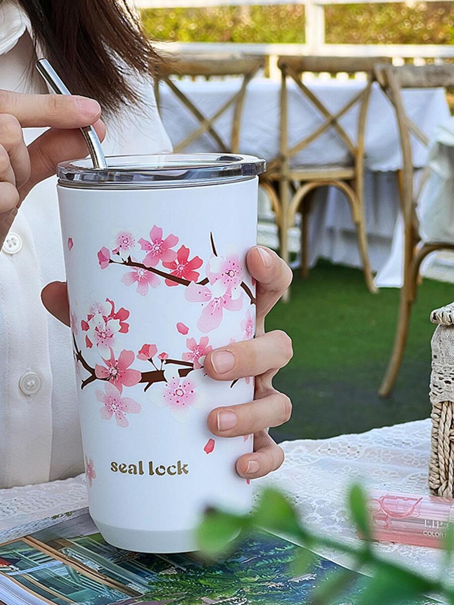 1pc Stainless Steel Milk Tea & Coffee Cup, Antifall Water Cup