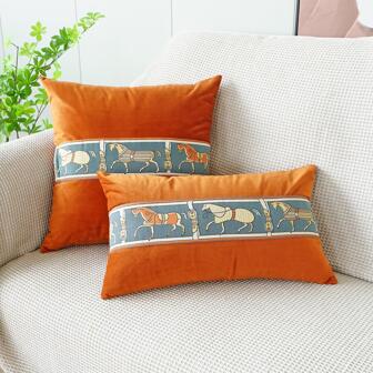 1入組卡通圖案靠墊套不附帶墊芯