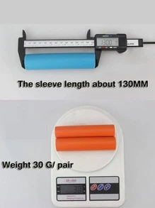 2pcs Silicone Bicycle Grip Cover - Black - View 7