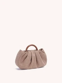 極簡雲朵包雙把手按扣中等的